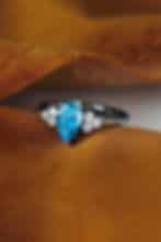 Imogen Ring - Fancy Vivid Blue Pear-Cut Diamond Ring